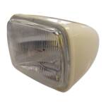 Set rectangular headlight with plastic housing to be painted CE MCC 2CV