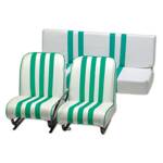 Seat set (right tiltable seat) green and white - MEHARI
