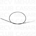 Cable long commande chauffage 2CV/AMI/DYANE/MEHARI